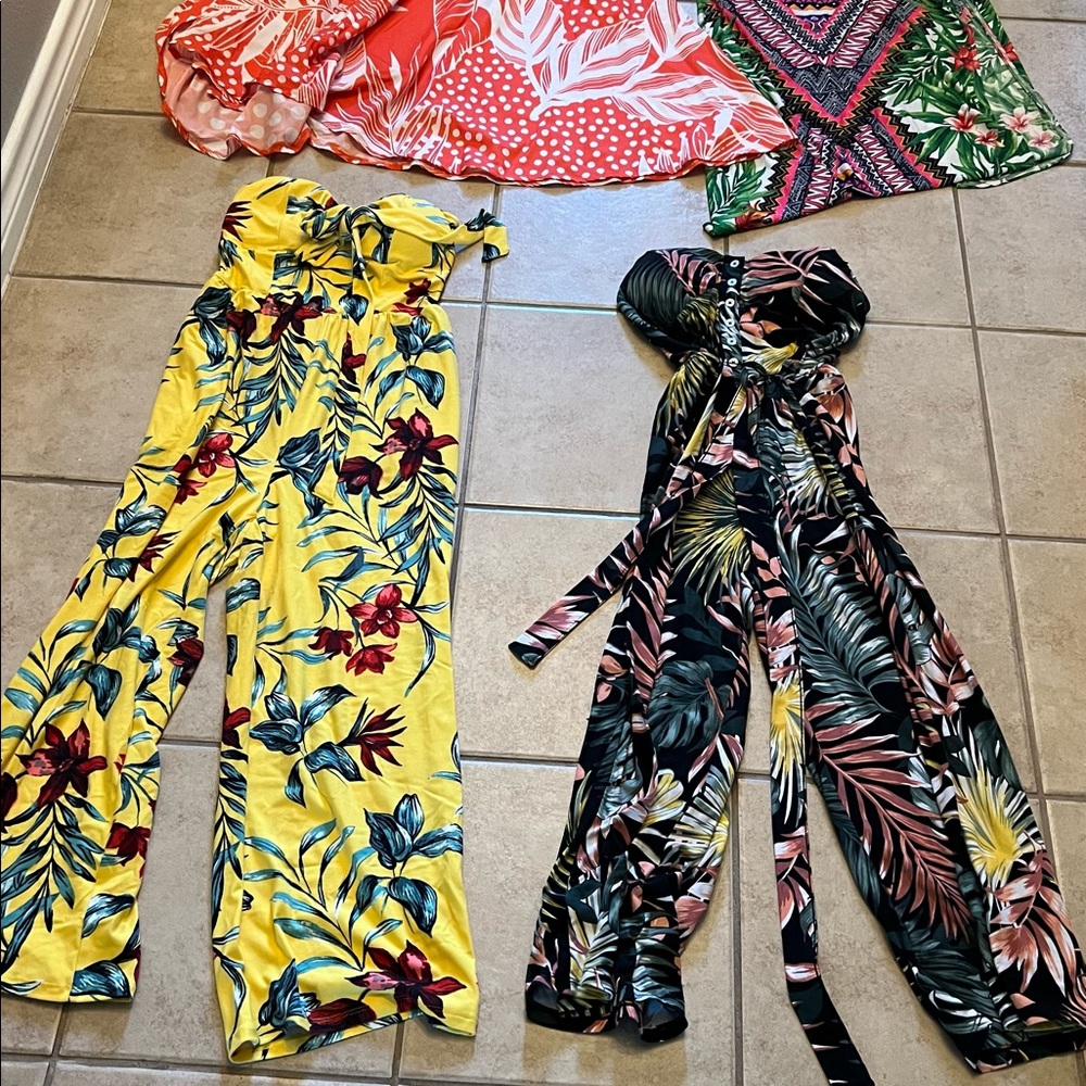 Summer bundle of jumpsuits, 2 pieces pants or skirt sets